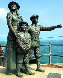 Annie Moore with brothers, Cobh, County Cork